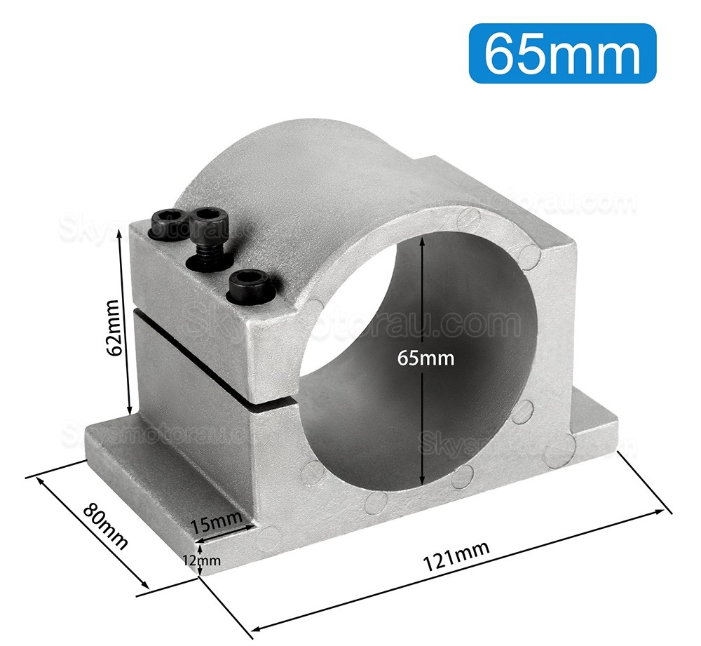 1.5KW VFD Spindle Kit huajiang1.5 + H100-1.5C2/S2 Indc. Water Cooled Spindle Motor + VFD + Water Pump + 13Pcs ER20 Collet + Bracket